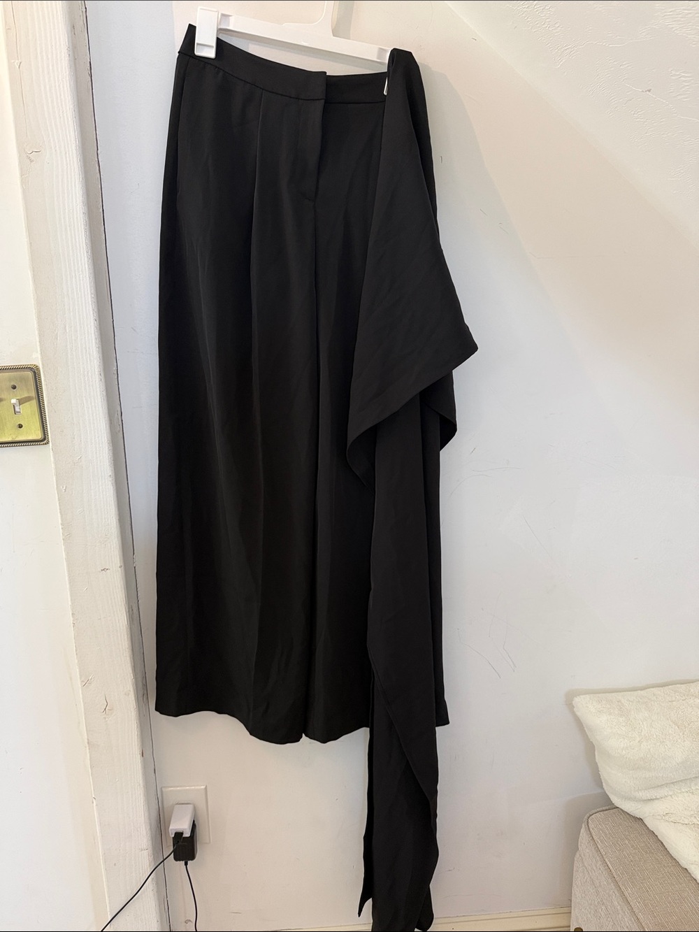 H&M Black Asymmetrical Draped Pants